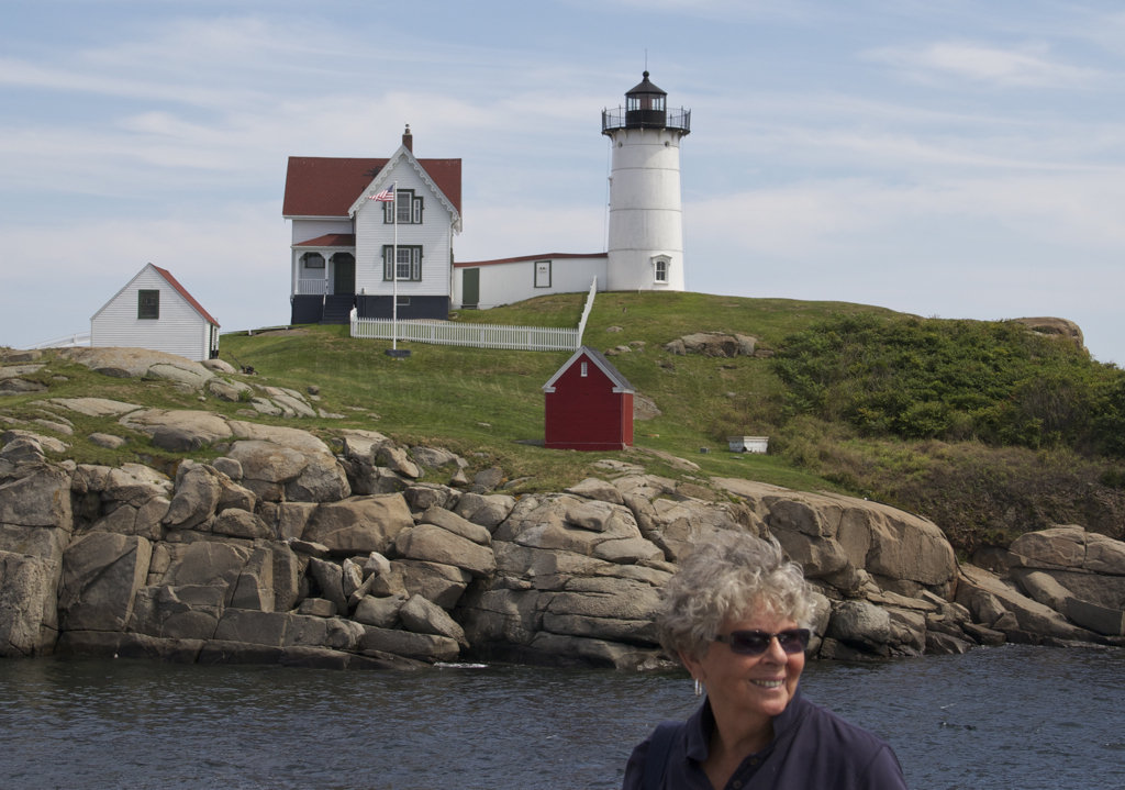 Mom at the Nubble today 