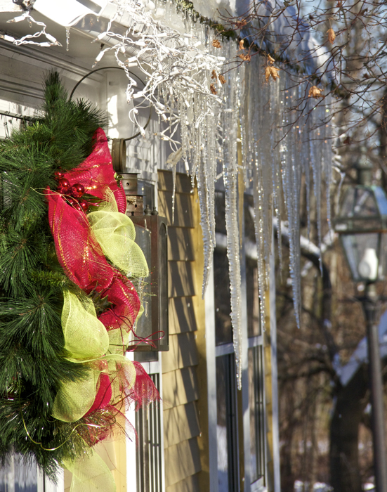 Icicle lights and icicles...