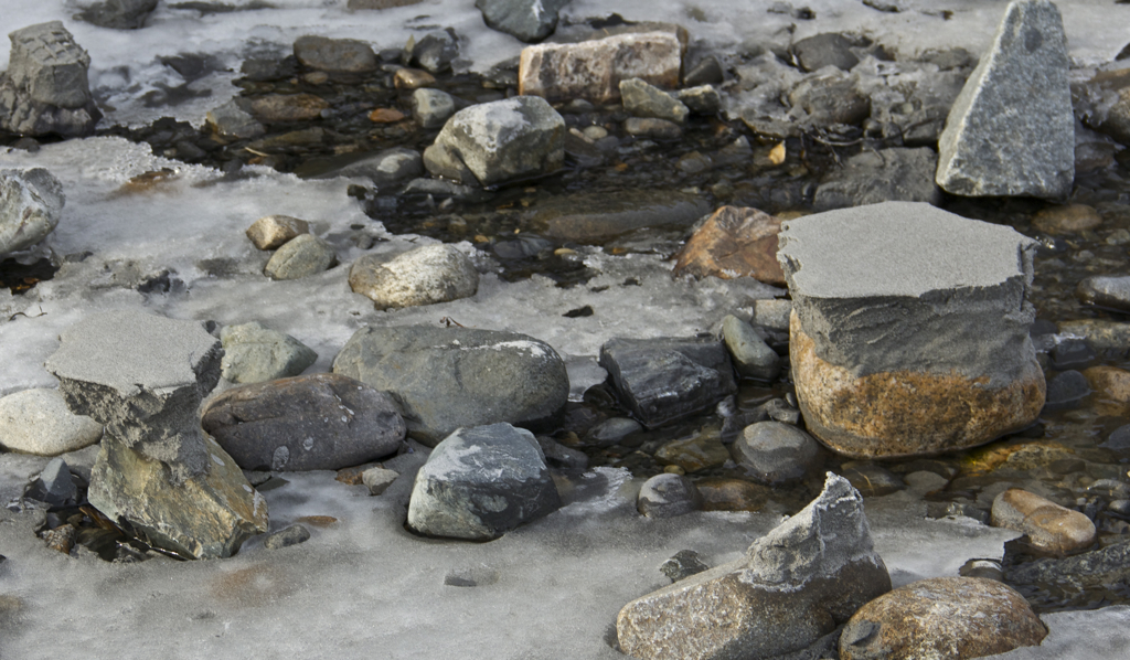 Pretty cool the way the sand is sitting on top of some of the rocks...