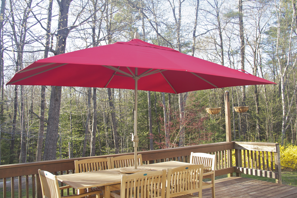 With a new umbrella, now we're ready for some alfresco dining :)  