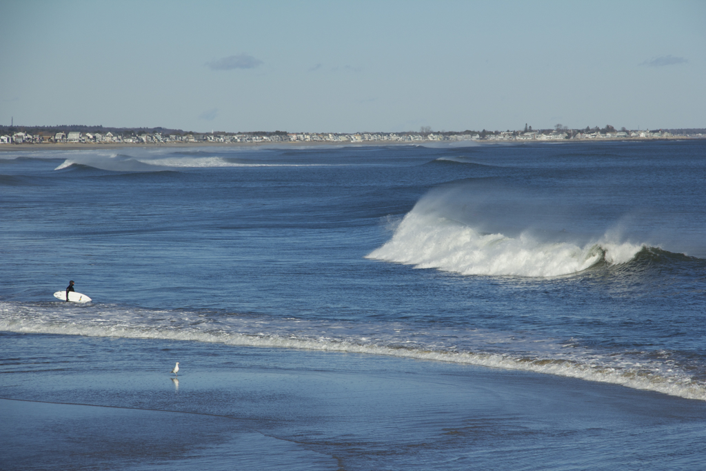 Thanksgiving day windswept waves along the Marginal Way