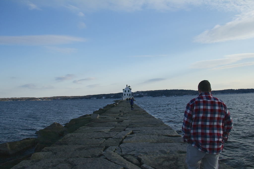 Beautiful afternoon for a walk out to Rockland Breakwater Lighthouse