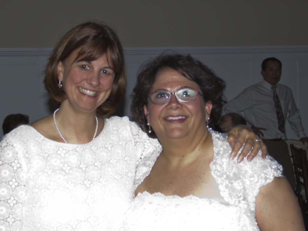 With my friend Sue at her wedding reception yesterday.