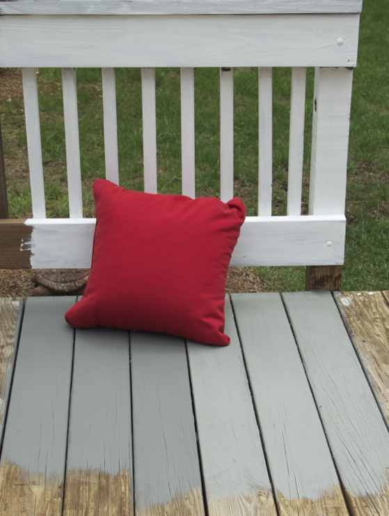 Time to give new life to the deck and mix things up...  now it's deciding which gray to go with.