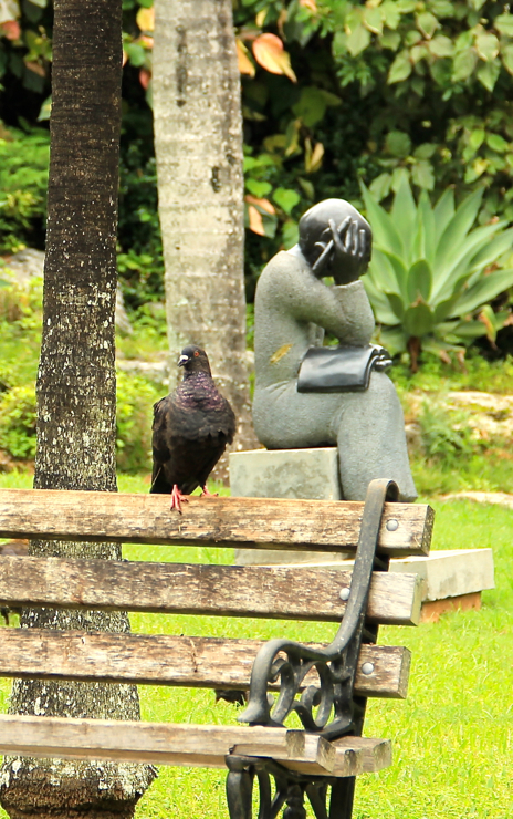 Looks like the statue is having a bad day...