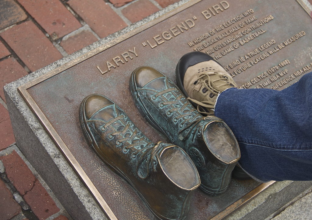 I don't think Steve's feet are really Larry Bird size...  